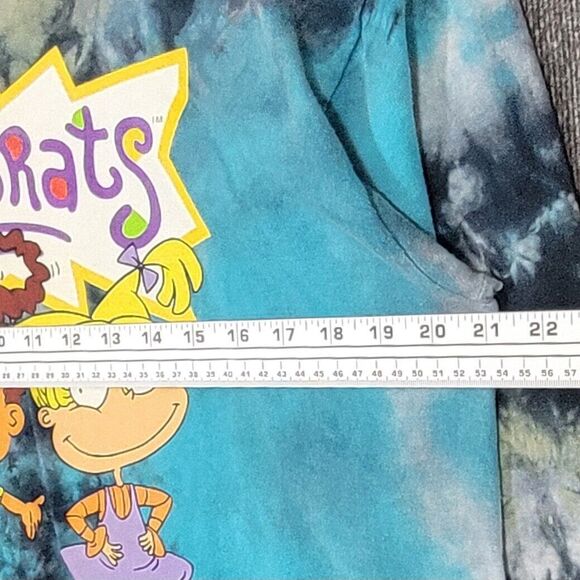 Nickelodeon Rugrats T-Shirt Womens 2XL Blue Reckless Duo BFF Long Sleeve Crop - Picture 7 of 12